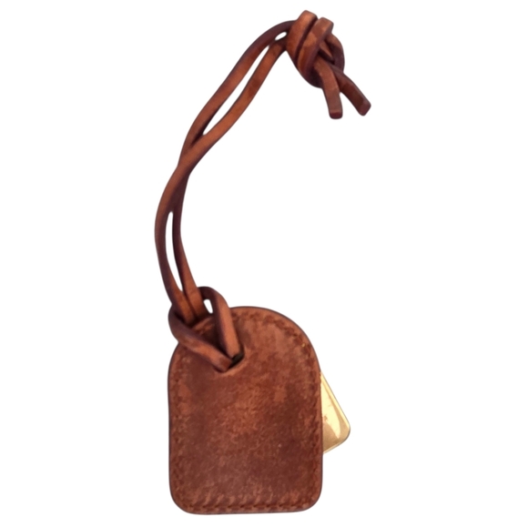 Vintage Dooney & Bourke Brown Leather Hangtag with Gold Tag - Picture 2 of 3